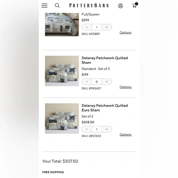 Pottery Barn Delaney Patchwork Quilt, Full/Queen, Blues/Yellow - Picture 7 of 10